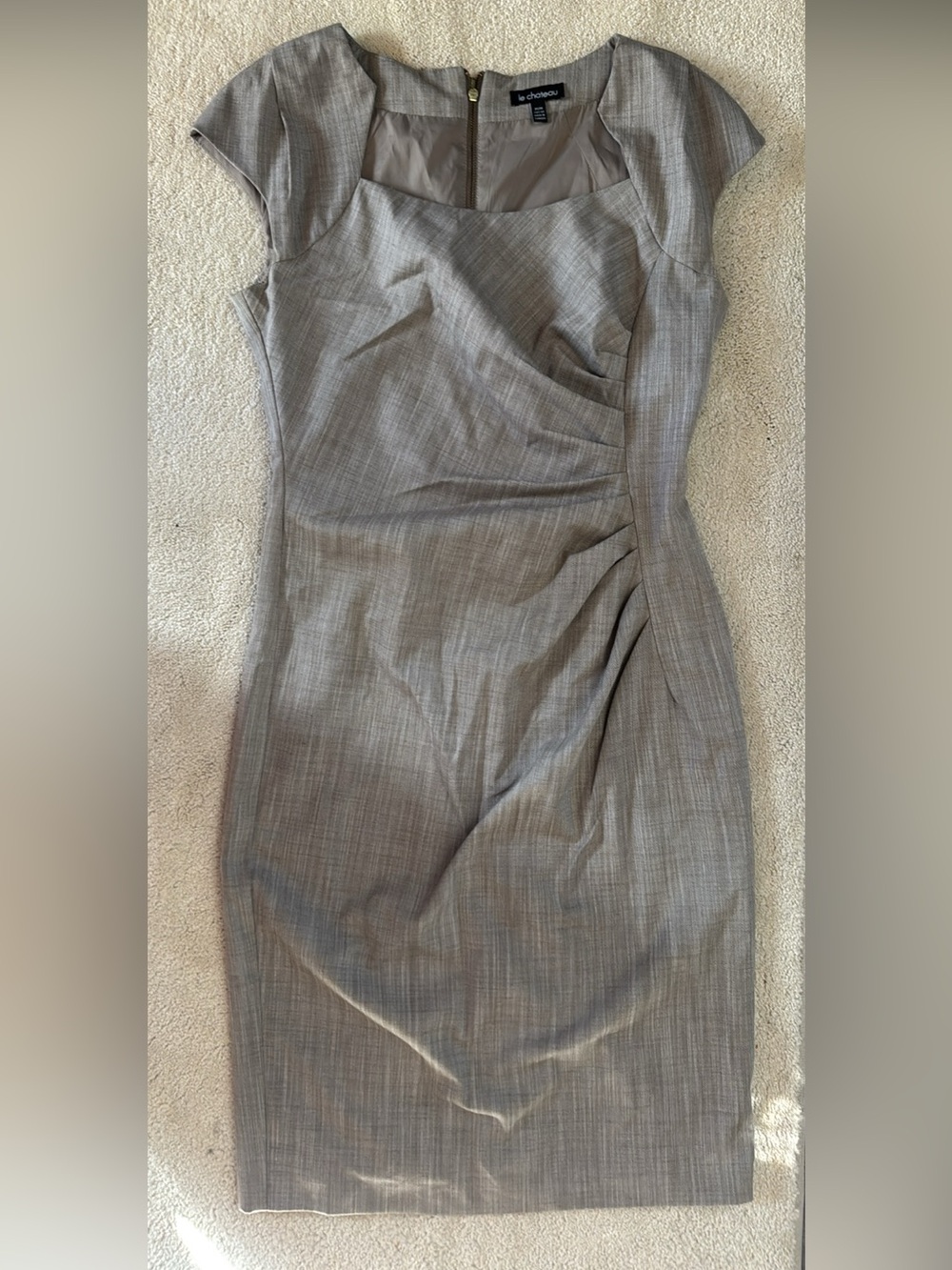 Le Chateau Gray Sheath Dress M